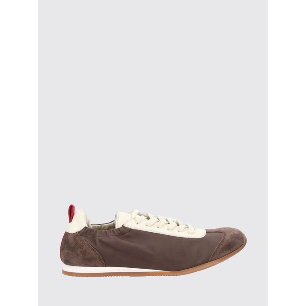 Uma Wang Low-Top Trainers In Leather And Nylon With Elasticated Ankle